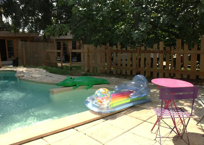 בקתה 3 En Bois Avec Acces Piscine